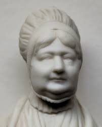 Meet Kate Elizabeth Claxton, b. August 24th 1848 (Somerville, Somerset  County, New Jersey, USA); d. 5 May 1924 [aged 75-76], Manhattan, NY. This  Bust Bottle designed by Chauncey C. Woodworth was applied