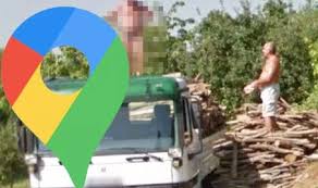 Company fleet of commercial lorries parked in a row ready for cargo distribution. Google Maps Street View Man Makes Brazen Stand Posing Nude On Top Of Truck Duitsland Vakantieland