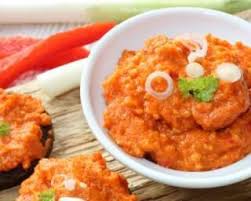 Recette De Mouhamara Libanais Dip De Poivrons Aux Noix Recette Cuisine Libanaise Recette Repas Libanais