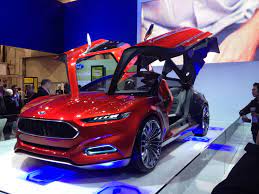 This Is An Amazing Ford Concept Car Shown At Ces Had Two Sets Of Gull-wing Style Doors Ford Fusion Custom Ford Fusion Concept Cars