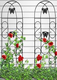 Panacea contemporary trellises, black, 78h, pack of 5. Metal Garden Trellis Keep Vine Plants Flowers Off The Ground
