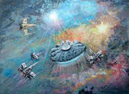 Star Wars Wall Art Star Wars Fanart Painting X Wings And Etsy Star Wars Canvas Print Star Wars Wall Art Star Wars Painting