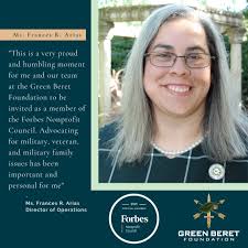 Ms. Frances R. Arias accepted into Forbes Nonprofit Council