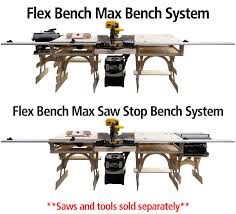 Table saw module & tool tray module: Flex Bench Systems Fastcap