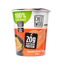 Chef Woo Organic Roasted Chicken Flavor Instant Ramen, Plant-Based Protein,  20g Protein, 12-Pack, Easy Prep - Walmart.com