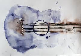 Guitar Music Love For Art Watercolor Magical Made By Beck Corlan Guitar Art Painting Art Guitar Art
