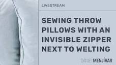 Sewing Throw Pillows with an Invisible Zipper Next to Welting • DM ...