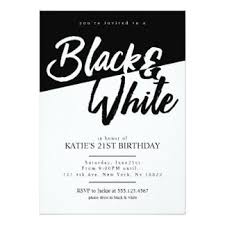 Black And White Party Invitations Modern Style Black And White Party Invitations Zazzle Com White Party Theme Black And White Party Decorations White Party Decorations