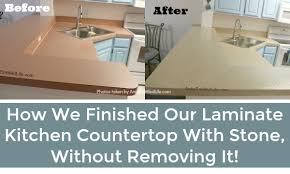 Do you suppose bathroom tile refinishing kit seems to be great? How We Finished Our Laminate Kitchen Countertop With Stone Without Removing It