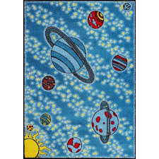 Kids rug princess & castle in pink adds a lasting impression to your little girl's bedroom or playroom. Ladole Rugs Universe Theme Kids Area Rug Carpet In Blue And Yellow 5x7 5 3 X 7 4 160cm X 225cm Best Buy Canada