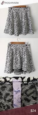 Black And White Cheetah Print Skirt Francesca S Alya Cheetah Animal Print Skirt Animal Print Skirt Printed Skirts Clothes Design