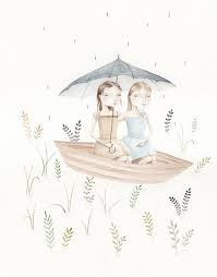 A Rainy Boatride Graphic Arts Illustration Folk Illustration Illustration