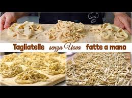 Tagliatelle Fatte A Mano Senza Uova Solo Acqua E Farina Tutorial Handmade Pasta Without Eggs Youtube In 2020 Pasta Fresca Handmade Pasta Pasta Without Eggs
