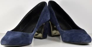 Y087 Minelli Escarpins Nubuck Bleu Marine T 39 Uk 6 Valeur 129 Ebay