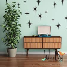 Retro Starburst Vinyl Wall Decals Mid Century Modern 1950s Etsy Retro Home Decor Retro Home Gold Nursery Decor