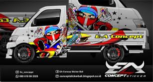 Cutting sticker grandmax pick up putih kombinasi merah doff youtube . Cutting Sticker Pikup Gran Max Kartun Warna Putih Cutting Stiker Di Denpasar Bali Murah Bagus Dan Cepat