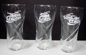 6 1 2 Diet Coke Glass Twisted Spiral Fountain Drinking Glasses Lot 3 Enjoy Coke Glass Drinking Glasses Diet Coke