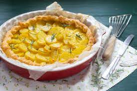 Mashed sweet potatoes with spinach and goat cheese. Potato And Goat Cheese Tart
