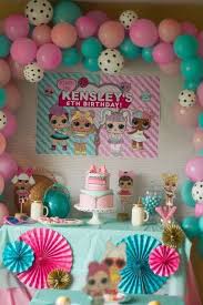 L O L Surprise Doll Birthday Party Ideas Photo 1 Of 24 Suprise Birthday Party Birthday Party Tables Birthday Surprise Party