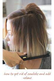 How To Get Rid Of Cowlicks And Add Volume Short Hair Waves Super Thin Hair Parting Hair