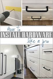 Start by placing the hinges on the cabinet where you plan to install them, wrapped around the outer edge of the cabinet wall in the open position. How To Install Hardware Like A Pro Ikea Kitchen Renovation House Of Hepworths