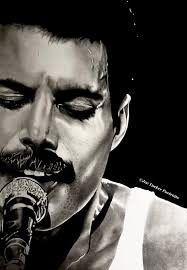 My portrait of Freddie Mercury. Graphite pencil