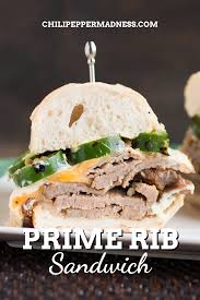 Rub the mixture all over the roast. Prime Rib Sandwich Leftover Prime Rib Recipes Rib Sandwich Prime Rib Sandwich