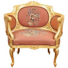 Early 20th Century Carved And Gilt Bergere Armchair Armchair Bergere Armchair Carving