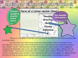 Letter Parts Song Writing Anchor Chart And Anchor Chant Audio King Virtue