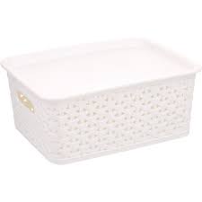 12 locations across usa, canada and mexico for fast delivery of white cardboard boxes. House Home 4l Plastic Rattan Storage Container White Big W