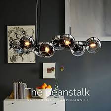 Zmh Led Pendelleuchte Esstisch Hangeleuchte Mit 8 Flammig Glas Kugel Leuchte Pendellampe Kuchen Esszimmer Wohnzimmerlampe Esszimmerlampe Pendelleuchte Esstisch