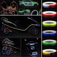 8m Wireless Funny Rim Luminous Reflection Stripe Auto Decoration Bike Reflective Tape Motorcycle Car Styling Review Reflective Tape Car Decor Car Decals Vinyl
