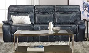 Navy Blue Top Grain Leather Dual Reclining Sofa Blue Leather Couch Navy Blue Leather Couch Best Leather Sofa