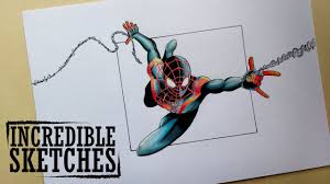 Miles morales, i find places where i used to work (the hated office building in times square), and places that used to be my old hangs (the architecture in greenwich village is pretty true to life). Drawing Ultimate Spider Man Miles Morales Speed Drawing Incredible Sketches Youtube