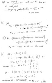 We know that the sum of interior angles of a triangle is 180°. Solved In The Force System Shown In Fig 1 Determine A The Component Of The Force F Acting Along The Cable Ac B The Angle The Force F Makes Course Hero