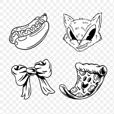 Cool Black And White Sticker Set Design Resources Free Image By Rawpixel Com Tvzsu Black And White Stickers White Stickers Black Stickers
