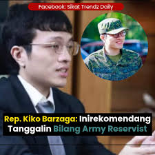 🔥 Mainit na usapan: Rep. Kiko Barzaga, inirekomendang tanggalin bilang  Army reservist matapos akusahan ng “grave misconduct” dahil sa kanyang mga  post hinggil sa protesta noong Sep. 21, 2025. Ano sa tingin