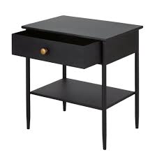 Comodino A 1 Cassetto In Metallo Nero Opaco St Antoine Maisons Du Monde En 2020 Table De Chevet Metal Table De Chevet Metal Noir
