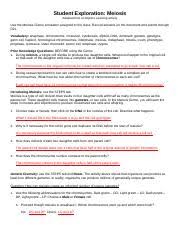 I cannot even describe how much course hero helped me this summer. Meiosis Gizmo 1 Student Exploration Meiosis Adapted From An Explore Learning Activity Use The Meiosis Gizmo Simulation Assigned To The Class Course Hero