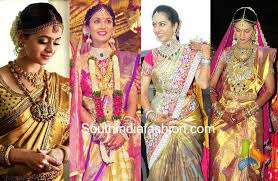 Top 15 Wedding Saree Looks Of South Indian Celebrity Brides Indian wedding blogs best list.