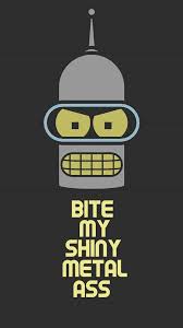 Bite My Shiny Metal Aff Pin On Futurama