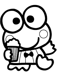 Keroppi Eat Popcorn Coloring Pages Kids Play Color Hello Kitty Colouring Pages Hello Kitty Coloring Coloring Pages
