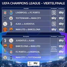 Jungsa footballℹ️ information about my content ✅ all videos on this. Champions League Die Viertelfinal Paarungen Im Uberblick Sky Sport Austria