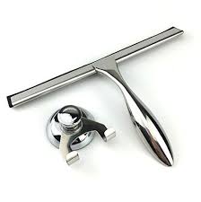 Bathroom Shower Squeegee Chrome Full Stainless Steel With Suction Cup Hook By Mozix Accessories Best Quality Stainl Window Squeegee Squeegee Shower Squeegees