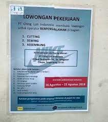 Lowongan pekerjaan di cingluh cikupa. Loker Di Pt Chingluh Indonesia