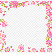 Roses Rose Border Flowers Flowers Pink Picture Frame Png Image With Transparent Background Toppng