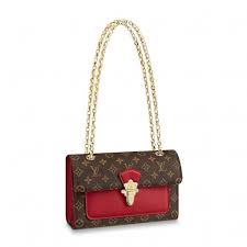 Louis vuitton, louis vuitton red epi sablons. Louis Vuitton Lv Women Victoire Chain Bag In Monogram Coated Canvas And Cowhide Leather Lulux