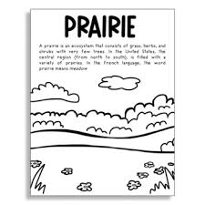 Download, print, and color illustrations of ocean animals and the scientists that study them. Prairie Biomes And Landforms Coloring Page For Craft Projects And Activities