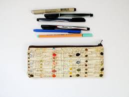 Vintage Color Chart Pencil Case Zipper Pouch Makeup Bag