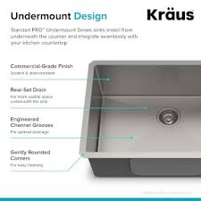 Check spelling or type a new query. Standart Pro 26 Or 28 Wide 16 Gauge Undermount Single Bowl Stainless Steel Kitchen Sink By Kraus Kitchensource Com